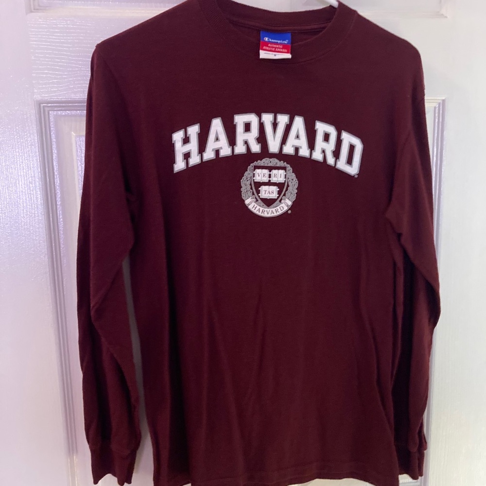 Maroon Harvard long sleeve tee